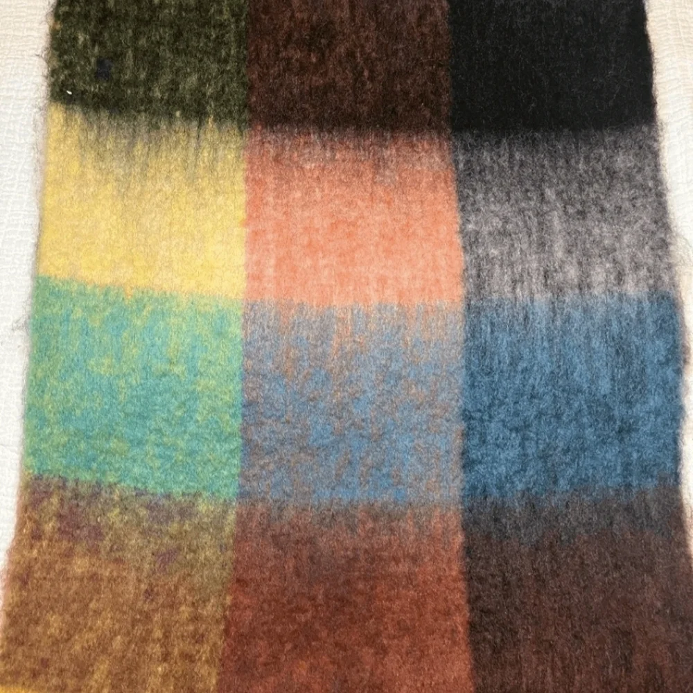 HatAttack Cozy Thick Scarf Bright Multicolor With Fringe Brand New With Tags